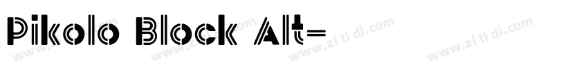 Pikolo Block Alt字体转换